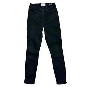 Frame Ali High Rise Cigarette Noir Black Jeans Pants Size 25